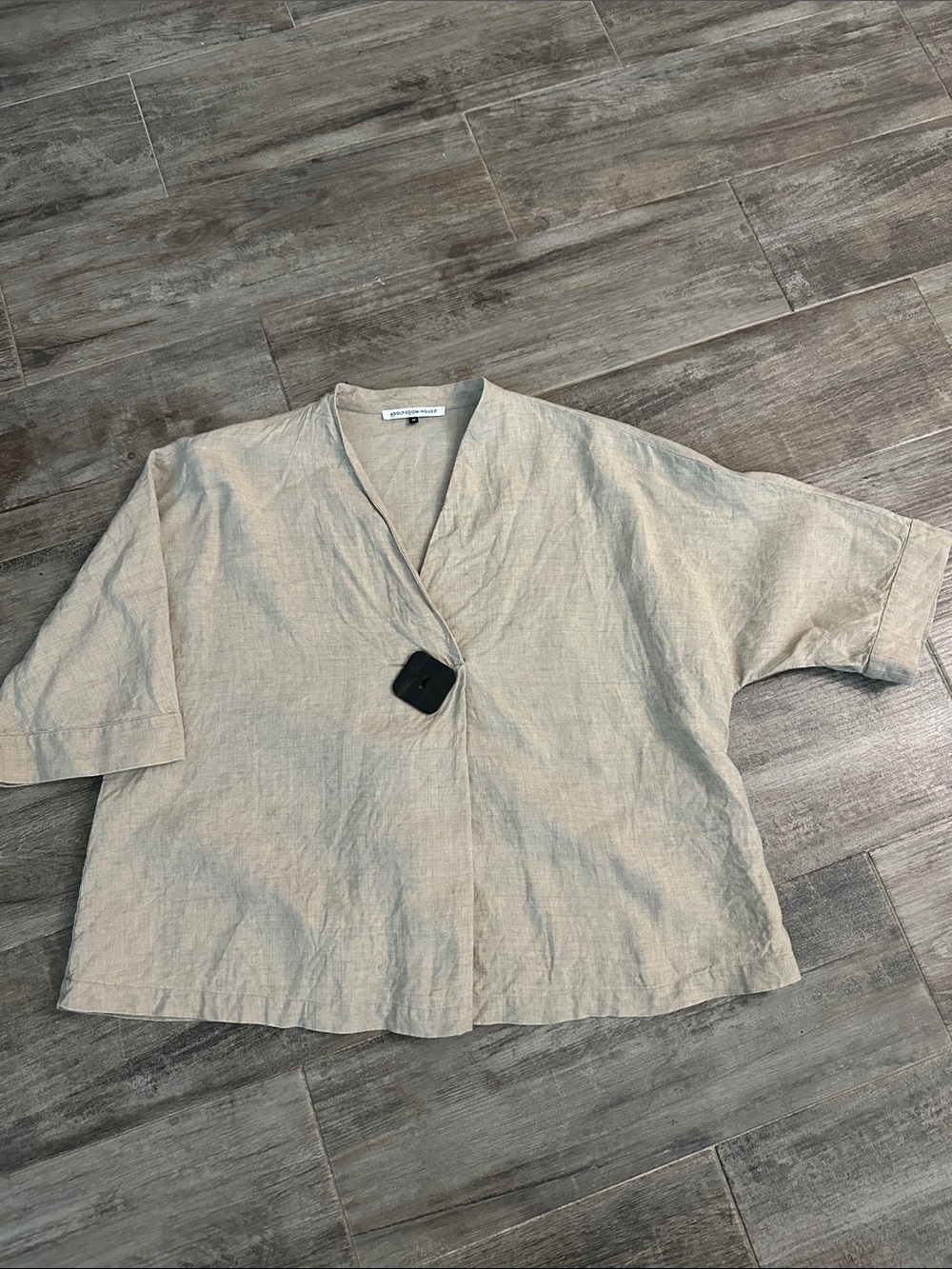 Adolfo Domínguez Linen Top sz M